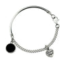 Heart-Shaped Bracelet Trend Cool Accessories Women Round Black Disc Bangles-Braceletes-Arimonz-Arimonz