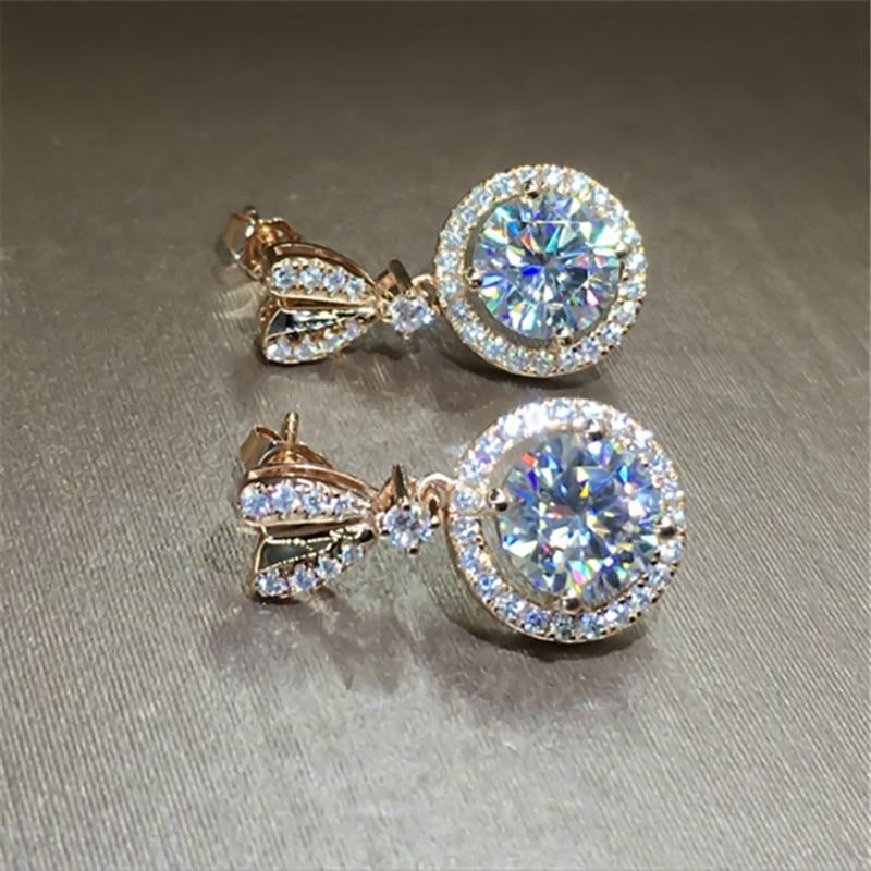 Heart Stud with Big Round Women Drop Earrings Fashion Jewelry-Earrings-Arimonz-Arimonz