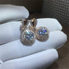 Heart Stud with Big Round Women Drop Earrings Fashion Jewelry-Earrings-Arimonz-Arimonz