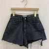 High Waist A-line Women Denim Shorts Ladies Tassels Jeans Shorts-Denim Shorts-Arimonz-Arimonz