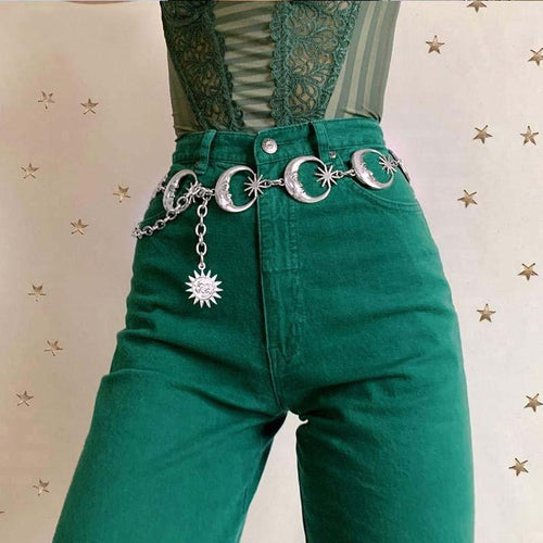 High Waist Chain Waist Belt-Belts-Arimonz-Arimonz