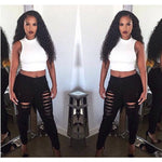 High Waist Denim Ripped Jeans-Skinny Jeans-Arimonz-Arimonz