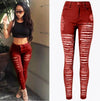 High Waist Denim Ripped Jeans-Skinny Jeans-Arimonz-Arimonz