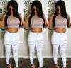 High Waist Denim Ripped Jeans-Skinny Jeans-Arimonz-Arimonz