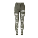 High Waist Denim Ripped Jeans-Skinny Jeans-Arimonz-Arimonz