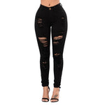 High Waist Denim Ripped Jeans-Skinny Jeans-Arimonz-Arimonz