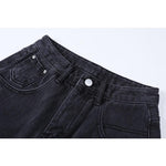 High Waist Denim Shorts Women Loose Ladies Button Wide Leg Shorts-Denim Shorts-Arimonz-Arimonz