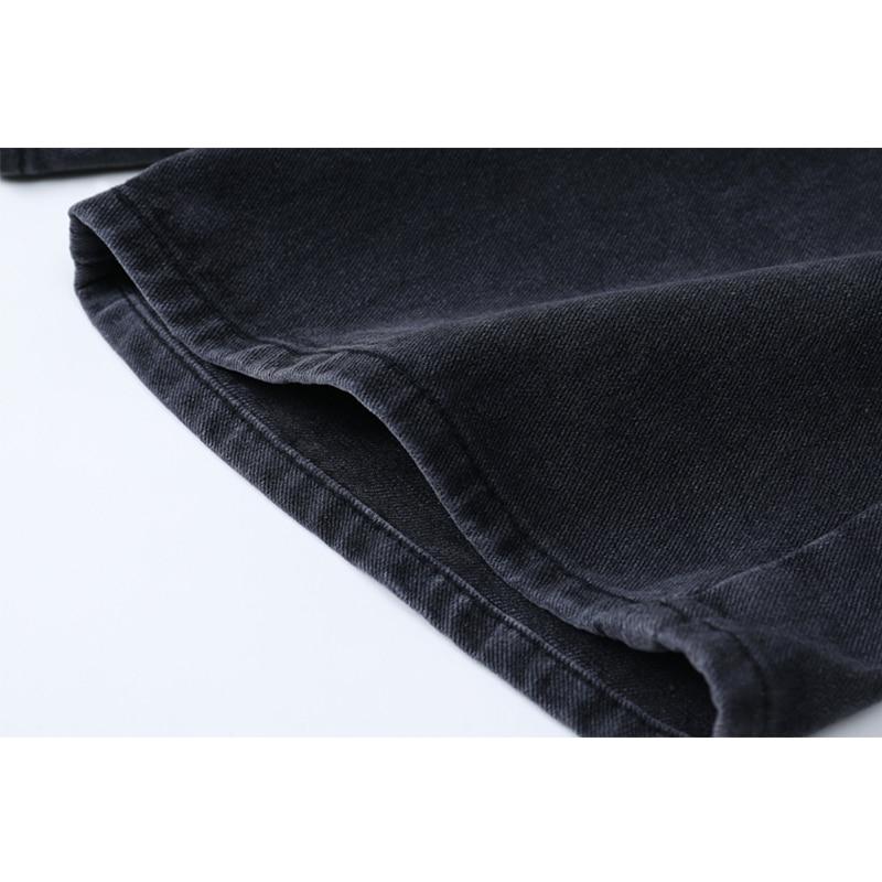 High Waist Denim Shorts Women Loose Ladies Button Wide Leg Shorts-Denim Shorts-Arimonz-Arimonz