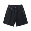 High Waist Denim Shorts Women Loose Ladies Button Wide Leg Shorts-Denim Shorts-Arimonz-Black-S-Arimonz