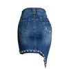 High Waist Denim Skirts Women Irregular Pencil Skirt Bodycon Skirt-Denim Skirts-Arimonz-Arimonz
