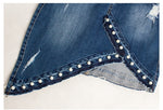 High Waist Denim Skirts Women Irregular Pencil Skirt Bodycon Skirt-Denim Skirts-Arimonz-Arimonz