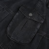 High Waist Jean Skirts Denim Pleated Skirts with Big Pockets Outfit-Denim Skirts-Arimonz-Arimonz