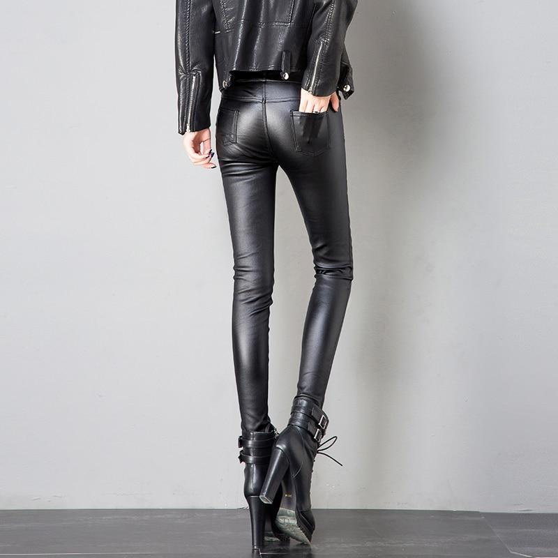 High Waist Leather Pants-Pants-Arimonz-Arimonz