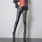 High Waist Leather Pants-Pants-Arimonz-Arimonz