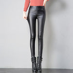 High Waist Leather Pants-Pants-Arimonz-Arimonz