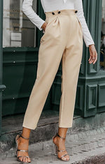 High Waist Office Loose Ankle-length Pants-Pants-Arimonz-Arimonz