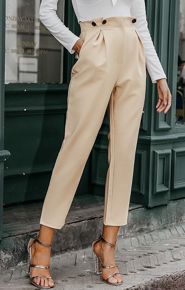 High Waist Office Loose Ankle-length Pants-Pants-Arimonz-Arimonz