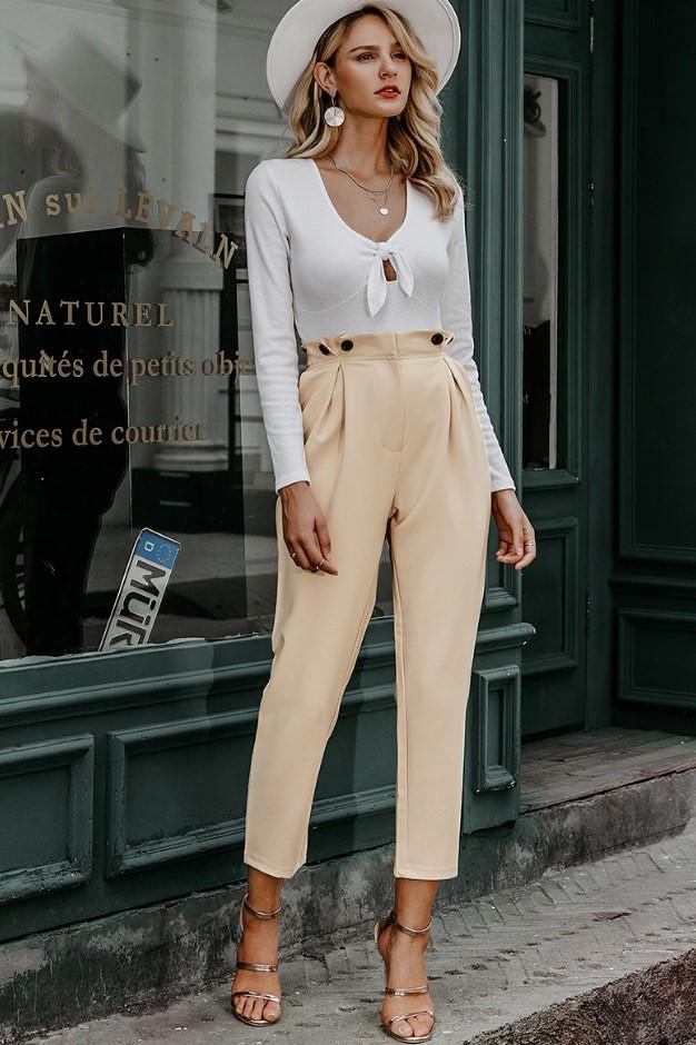 High Waist Office Loose Ankle-length Pants-Pants-Arimonz-Arimonz