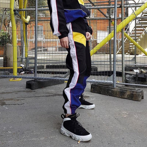 High Waist Patchwork Cargo Pants-Pants-Arimonz-Arimonz