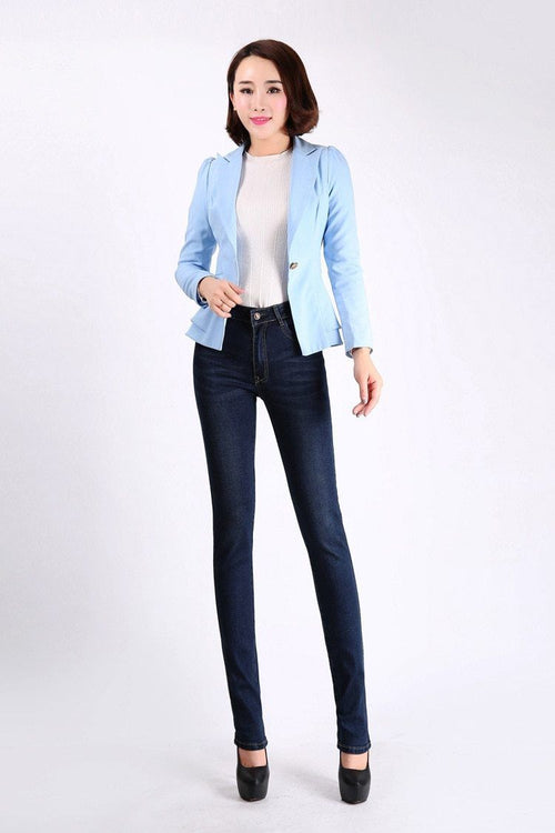 High Waist Push Up Straight Jeans-Straight Jeans-Arimonz-Arimonz