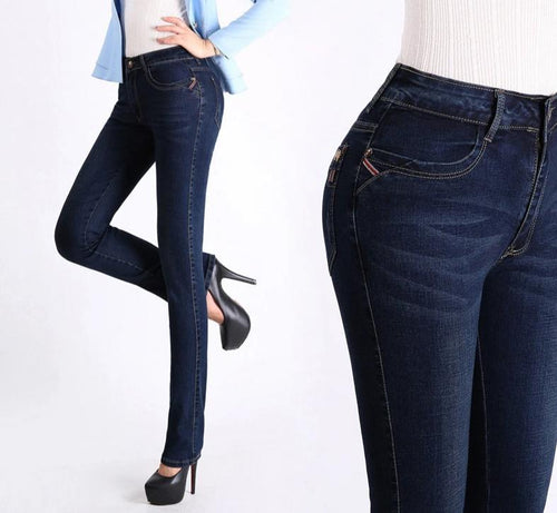 High Waist Push Up Straight Jeans-Straight Jeans-Arimonz-Arimonz