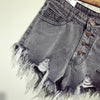 High Waist Ripped Denim Shorts-Denim Shorts-Arimonz-Arimonz
