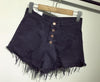 High Waist Ripped Denim Shorts-Denim Shorts-Arimonz-Black-S-Arimonz