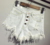High Waist Ripped Denim Shorts-Denim Shorts-Arimonz-Light Blue-S-Arimonz