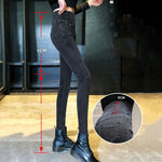 High Waist Thickening Skinny Denim Women Warm Stretch Pencil Jeans-Skinny Jeans-Arimonz-Arimonz