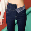 High Waist Thickening Skinny Denim Women Warm Stretch Pencil Jeans-Skinny Jeans-Arimonz-Arimonz