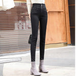 High Waist Thickening Skinny Denim Women Warm Stretch Pencil Jeans-Skinny Jeans-Arimonz-Arimonz