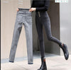 High Waist Thickening Skinny Denim Women Warm Stretch Pencil Jeans-Skinny Jeans-Arimonz-gray Velvet jeans-25-Arimonz