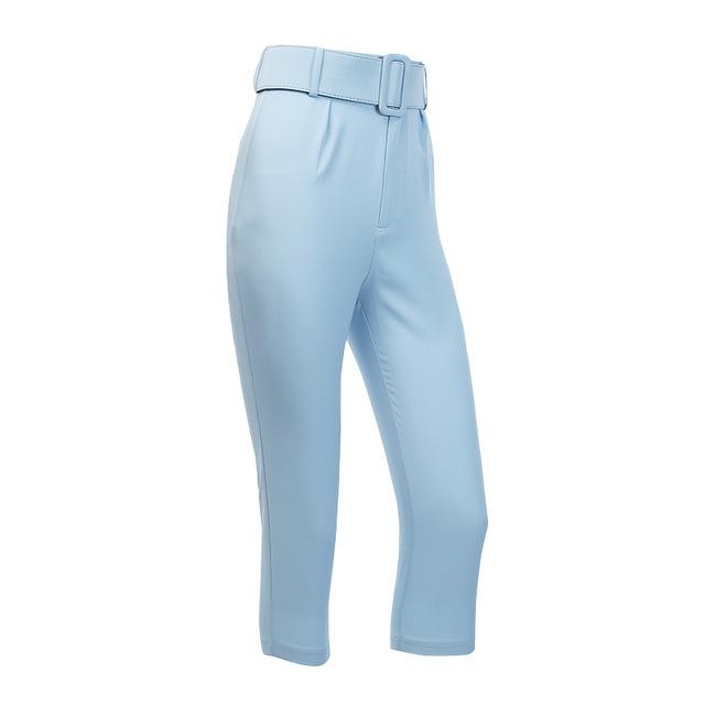 High Waist with Belt Office Pants-Pants-Arimonz-Arimonz