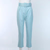 High Waist with Belt Office Pants-Pants-Arimonz-blue-S-Arimonz