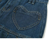 High Waist Y2k Pleated Denim Skirt Women Casual Blue Washed Mini Skirt-Denim Skirts-Arimonz-Arimonz