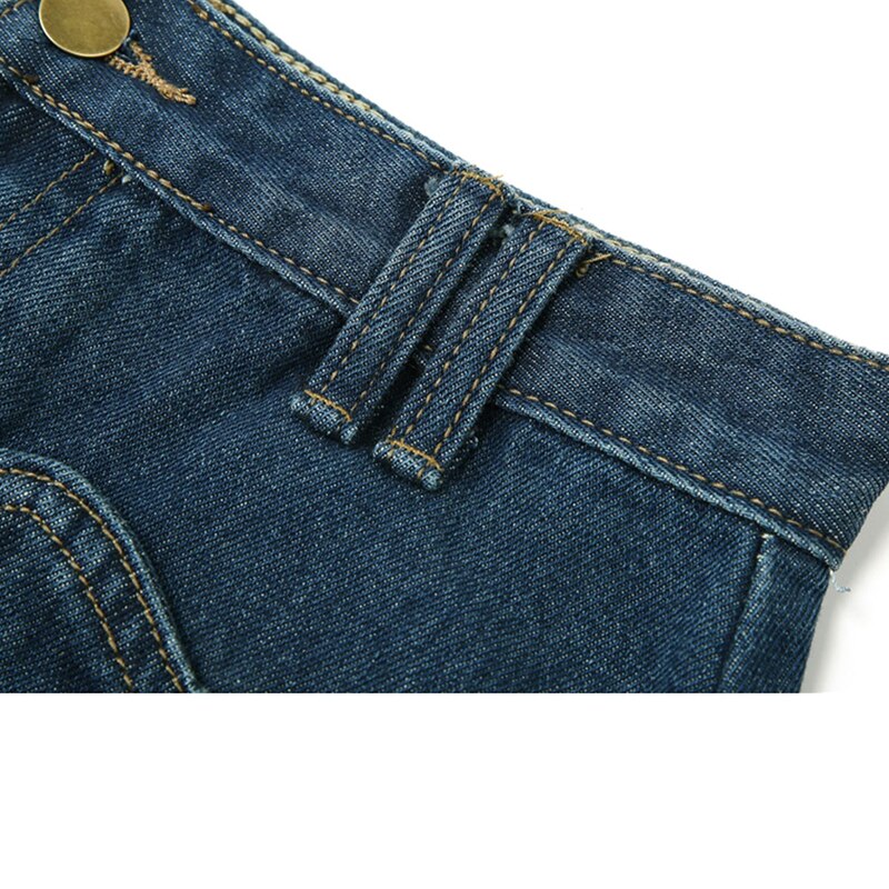 High Waist Y2k Pleated Denim Skirt Women Casual Blue Washed Mini Skirt-Denim Skirts-Arimonz-Arimonz