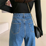 High Waisted Jeans for Women Straight Leg Denim Bottom Vintage Pants-Skinny Jeans-Arimonz-Arimonz