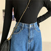 High Waisted Jeans for Women Straight Leg Denim Bottom Vintage Pants-Skinny Jeans-Arimonz-Arimonz