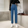 High Waisted Jeans for Women Straight Leg Denim Bottom Vintage Pants-Skinny Jeans-Arimonz-Arimonz