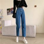High Waisted Jeans for Women Straight Leg Denim Bottom Vintage Pants-Skinny Jeans-Arimonz-Arimonz