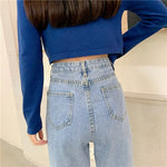 High Waisted Jeans for Women Straight Leg Denim Bottom Vintage Pants-Skinny Jeans-Arimonz-Arimonz