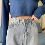 High Waisted Jeans for Women Straight Leg Denim Bottom Vintage Pants-Skinny Jeans-Arimonz-Arimonz