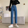 High Waisted Jeans for Women Straight Leg Denim Bottom Vintage Pants-Skinny Jeans-Arimonz-Blue-S-Arimonz
