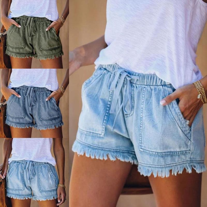 High Waisted Shorts Jeans Size Summer Women's Denim Shorts Short Pants-Denim Shorts-Arimonz-Arimonz