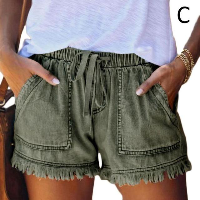 High Waisted Shorts Jeans Size Summer Women's Denim Shorts Short Pants-Denim Shorts-Arimonz-Green-XS-Arimonz