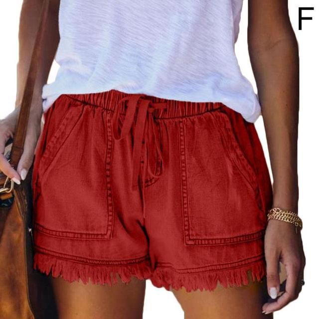 High Waisted Shorts Jeans Size Summer Women's Denim Shorts Short Pants-Denim Shorts-Arimonz-Red-XS-Arimonz
