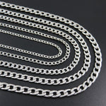 HipHop Chain Necklace-Necklaces-Arimonz-Silver-.16inch .4cm-20inch 50cm-Arimonz