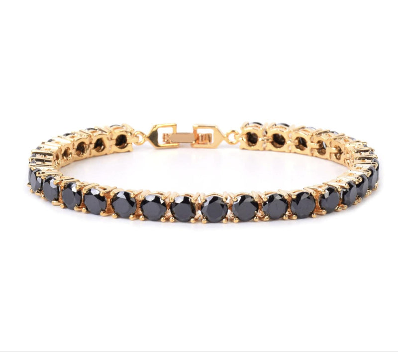 HipHop Iced Tennis Bracelet-Braceletes-Arimonz-BLACK-7.3inch / 18.5cm-.3cm/0.11inch-Arimonz