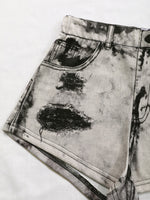 Hole Button Cotton Jean Shorts High Waist Skinny Ripped Denim Short-Denim Shorts-Arimonz-Arimonz