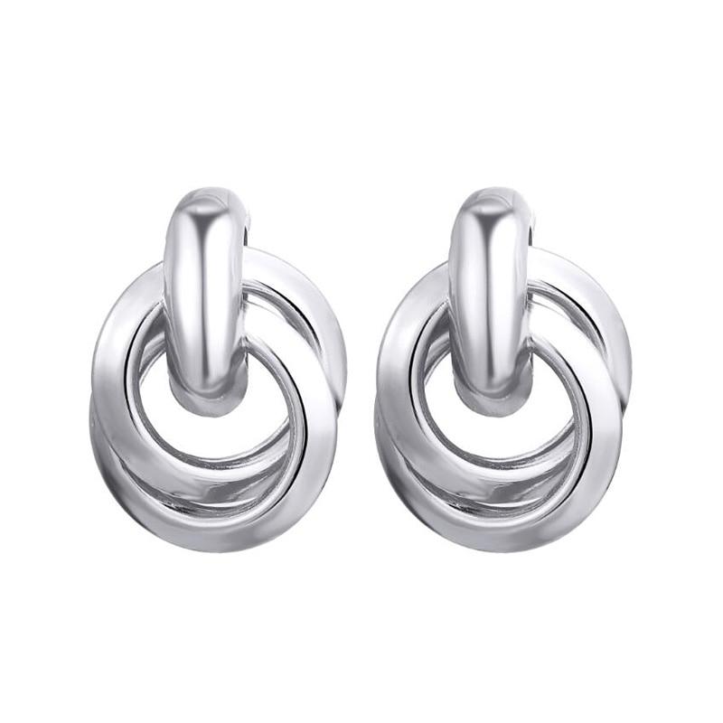 Hollow Geometric Dangle Earrings-Earrings-Arimonz-Arimonz